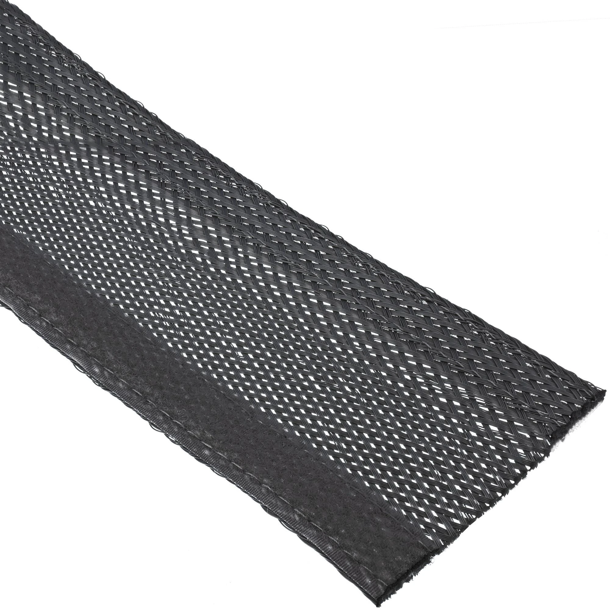Organizer InLine® Kabelio apvyniojimas, medžiaginė žarna su kabliu ir kilpa, 1m x 25mm skersmuo, juodas
