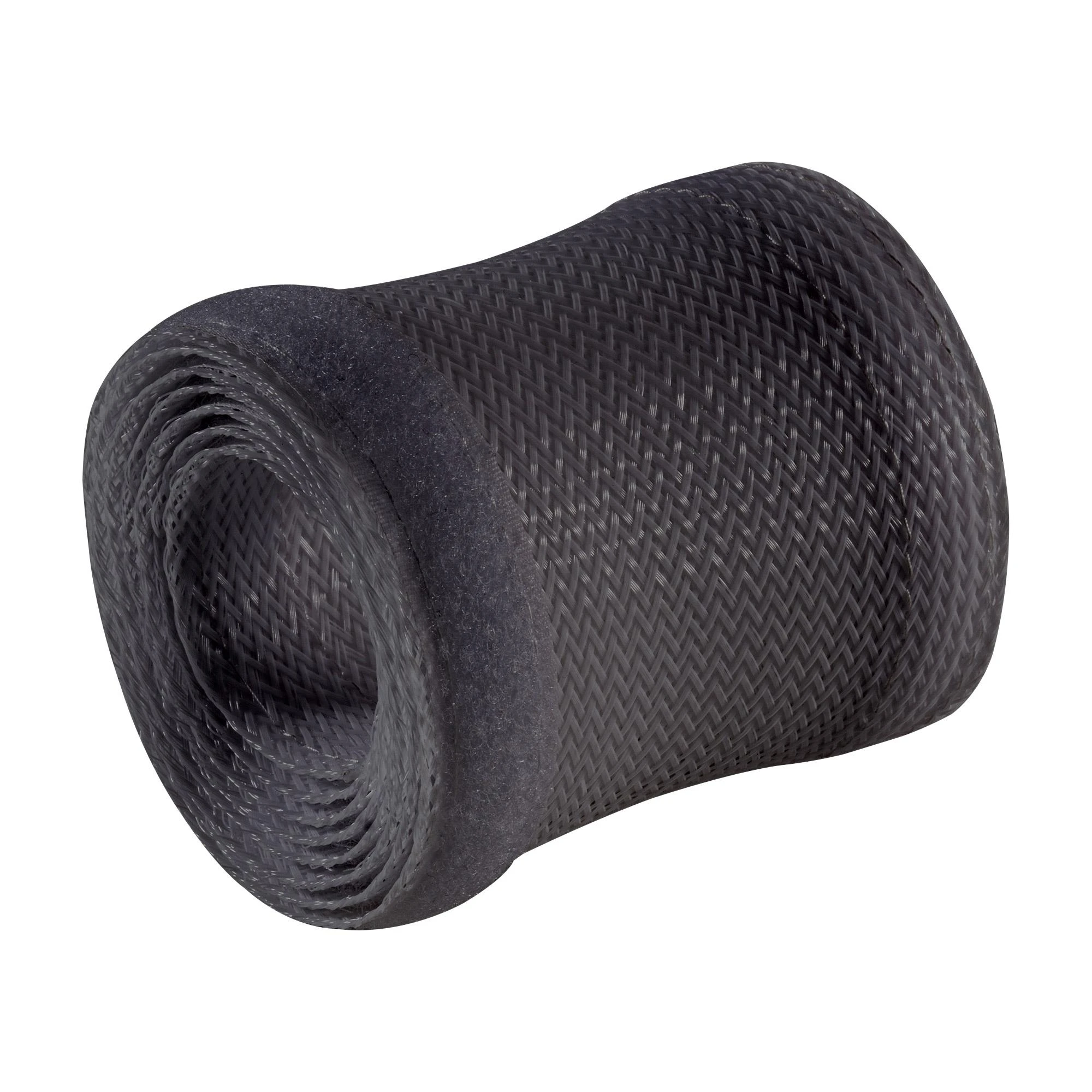 Organizer InLine® Kabelio apvyniojimas, medžiaginė žarna su kabliu ir kilpa, 1m x 40mm skersmuo, juodas