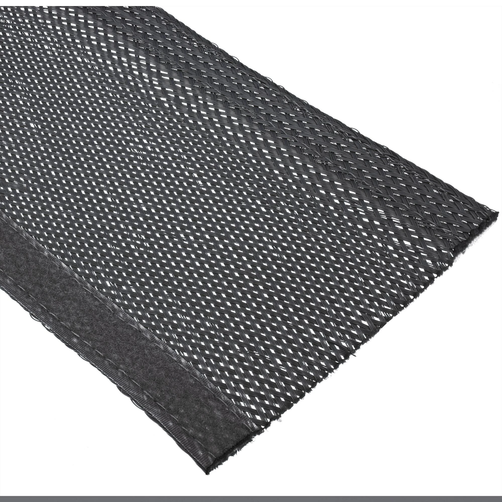 Organizer InLine® Kabelio apvyniojimas, medžiaginė žarna su kabliu ir kilpa, 1m x 40mm skersmuo, juodas