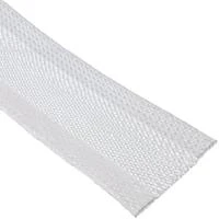 Organizatorius InLine® Kabelio apvyniojimas, medžiaginė žarna su kabliu ir kilpa, 1m x 25mm skersmuo, baltas