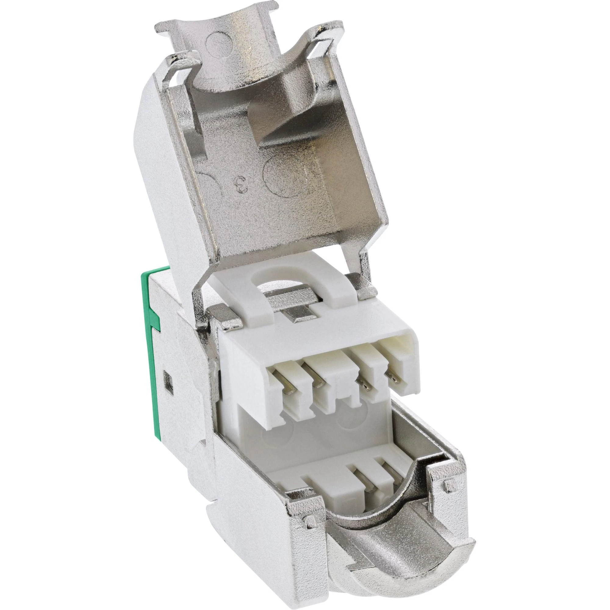 InLine 8vnt. Pack InLine® Keystone RJ45 lizdas, ekranuotas, Cat.6A, žalias