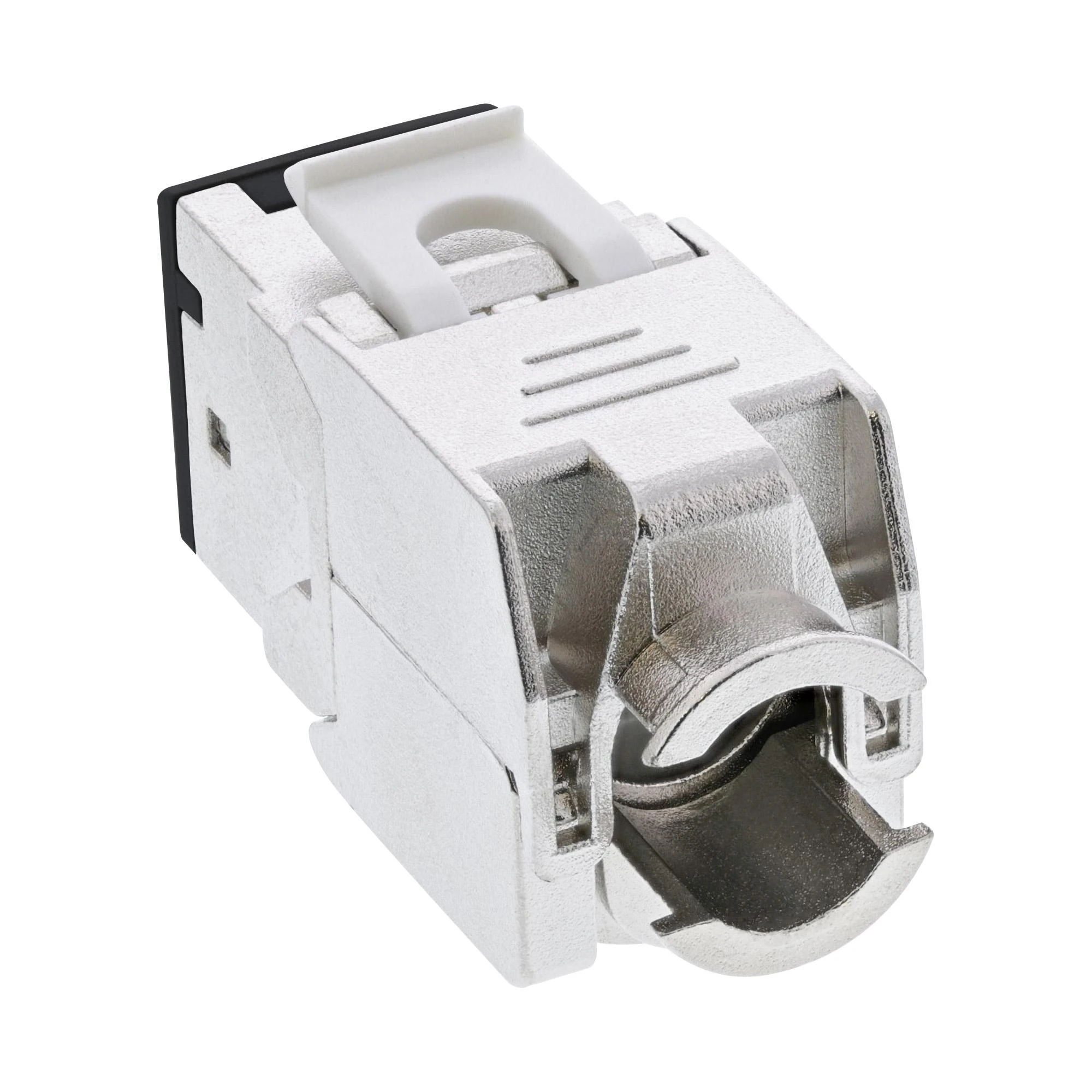 InLine 8vnt. Pack InLine® Keystone RJ45 lizdas, ekranuotas, Cat.6A, juodas