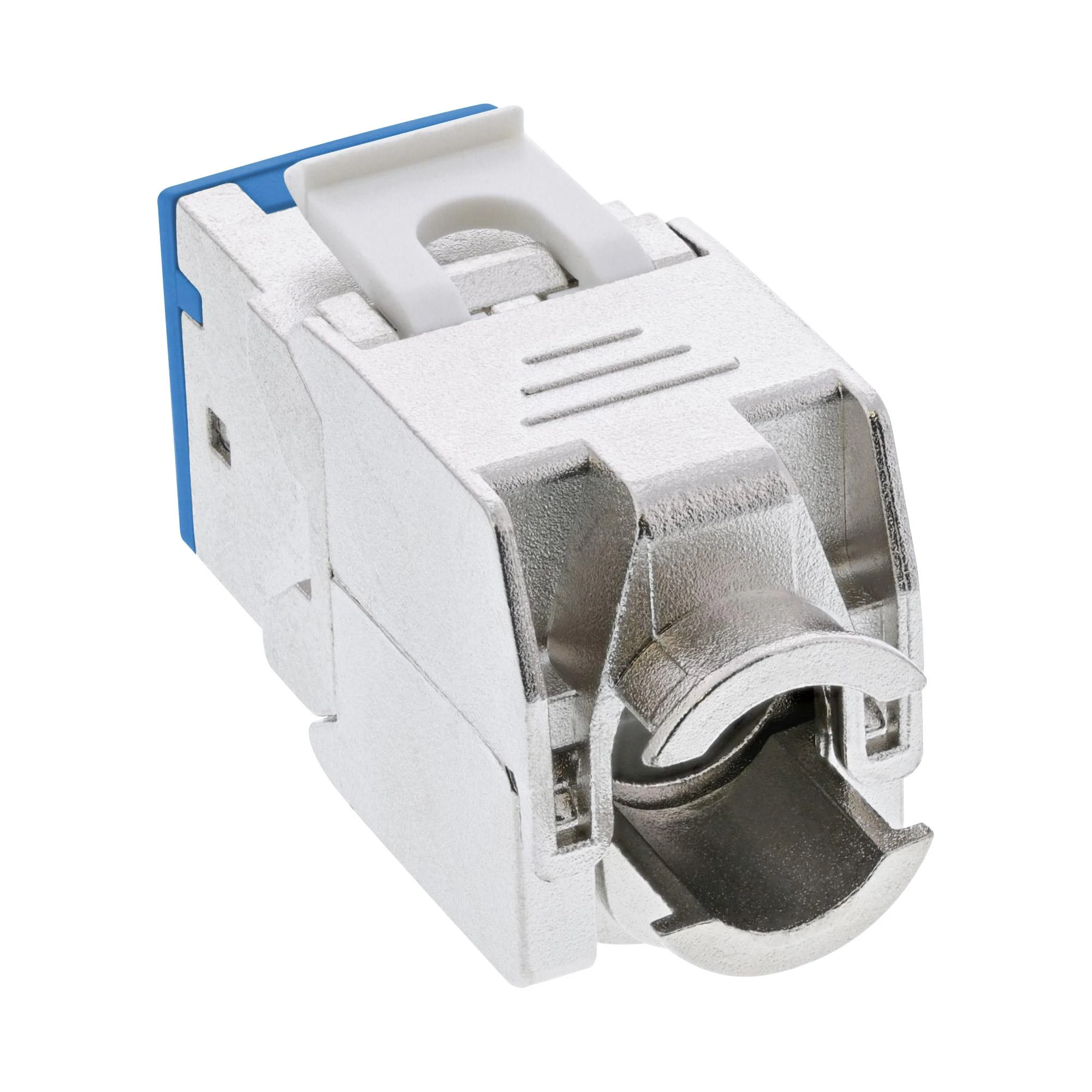 InLine 8vnt. Pack InLine® Keystone RJ45 lizdas, ekranuotas, Cat.6A, mėlynas