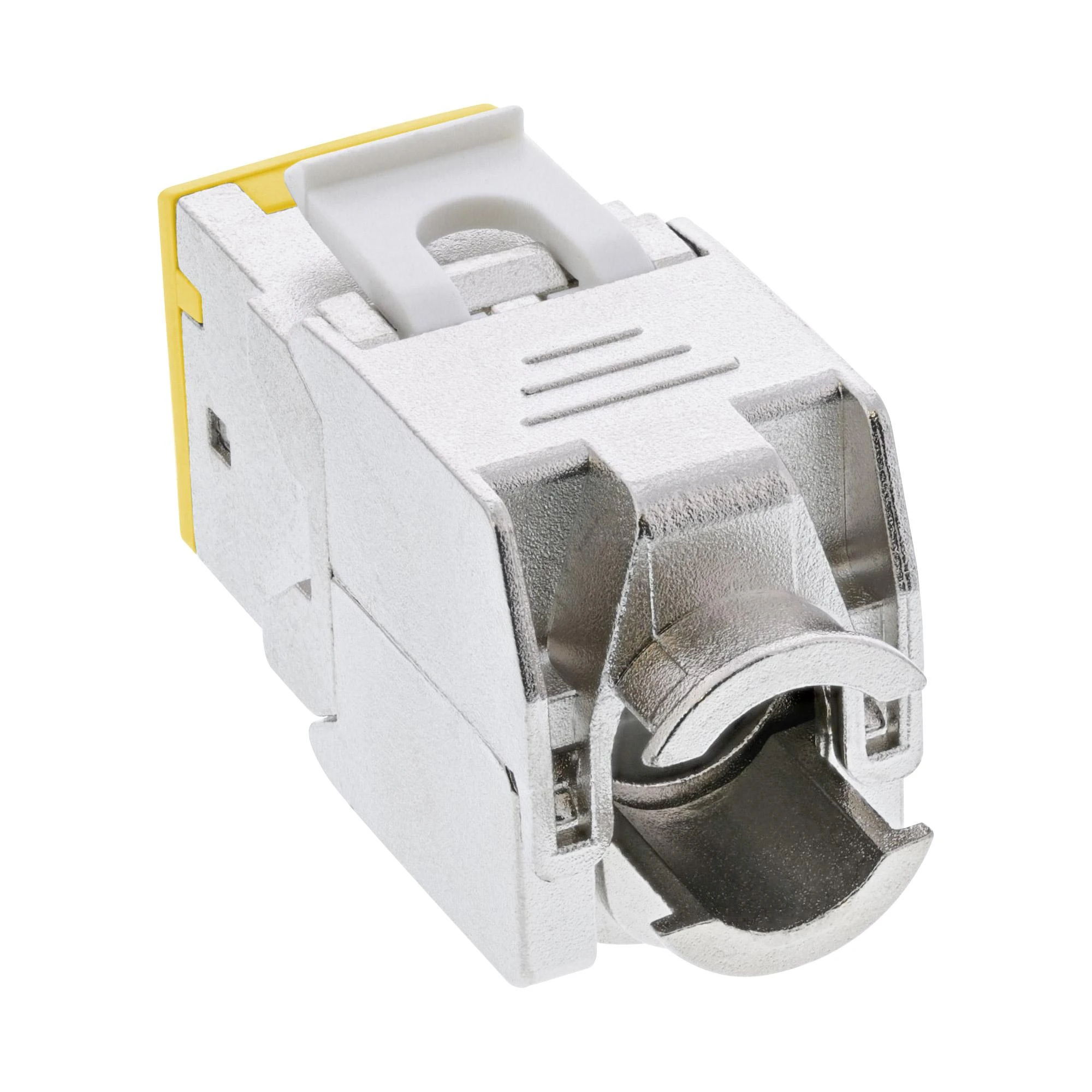 InLine 8vnt. Pack InLine® Keystone RJ45 lizdas, ekranuotas, Cat.6A, geltonas