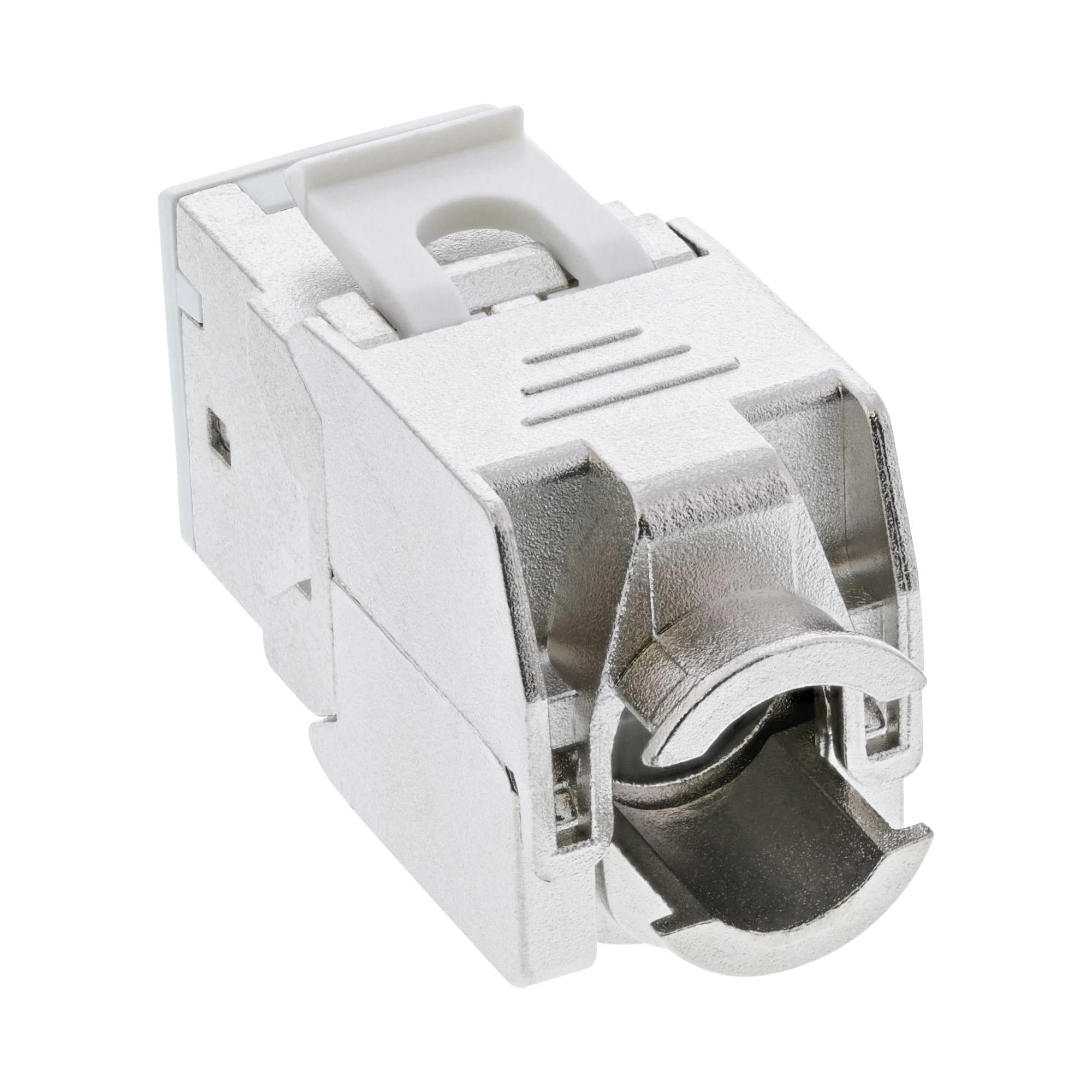 InLine 8vnt. Pack InLine® Keystone RJ45 lizdas, ekranuotas, Cat.6A, baltas
