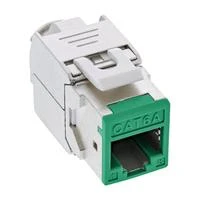 InLine 8vnt. Pack InLine® Keystone RJ45 lizdas, ekranuotas, Cat.6A, žalias