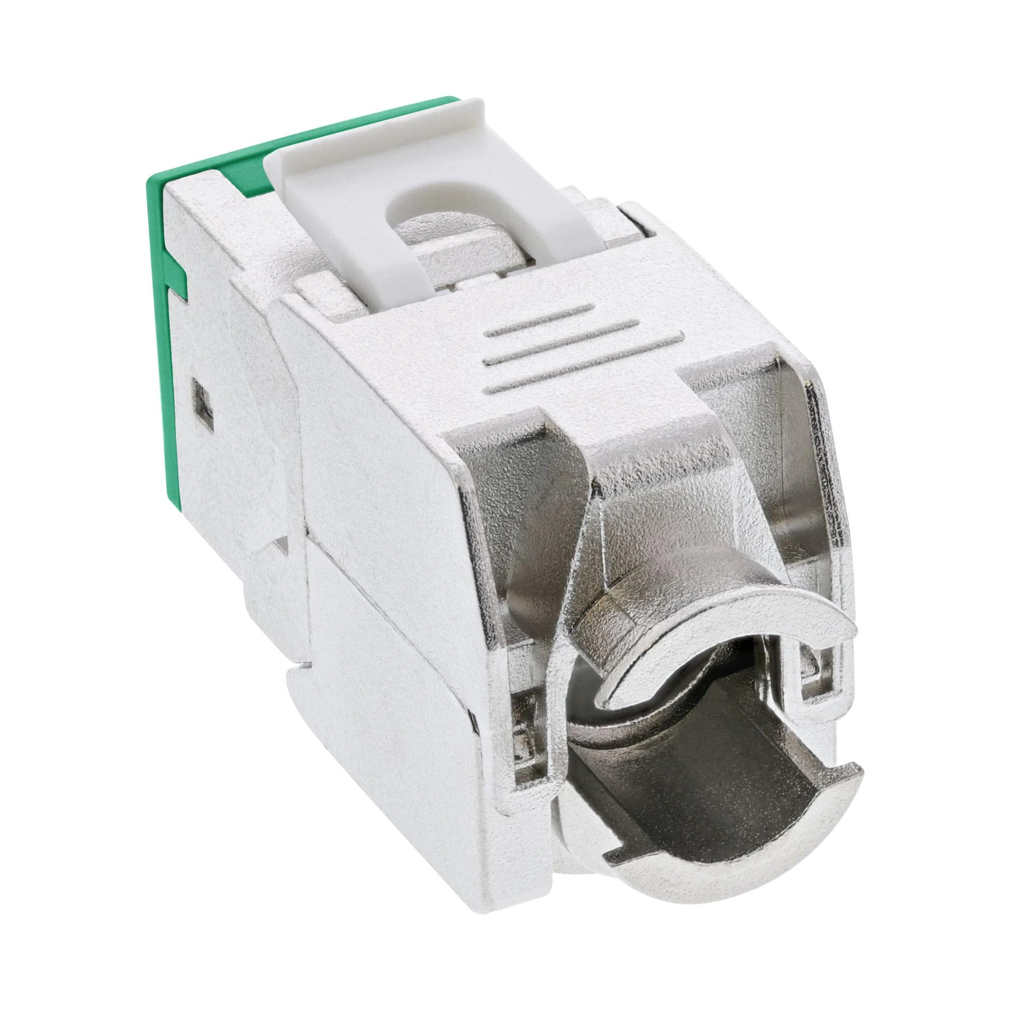 InLine 8vnt. Pack InLine® Keystone RJ45 lizdas, ekranuotas, Cat.6A, žalias