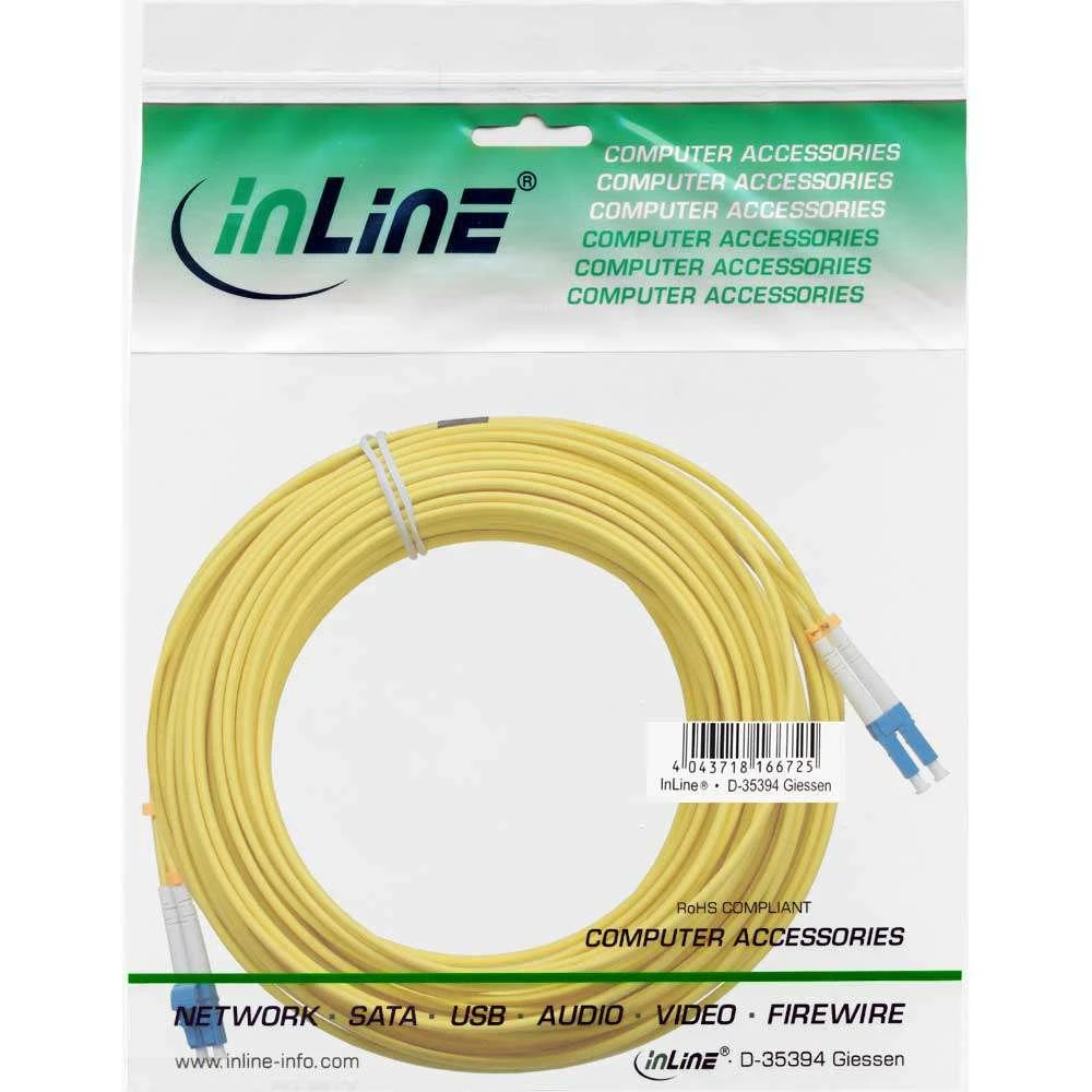 „InLine“ šviesolaidinis laidas LC/LC, 9/125 µm, OS2, 10 m (88656M)