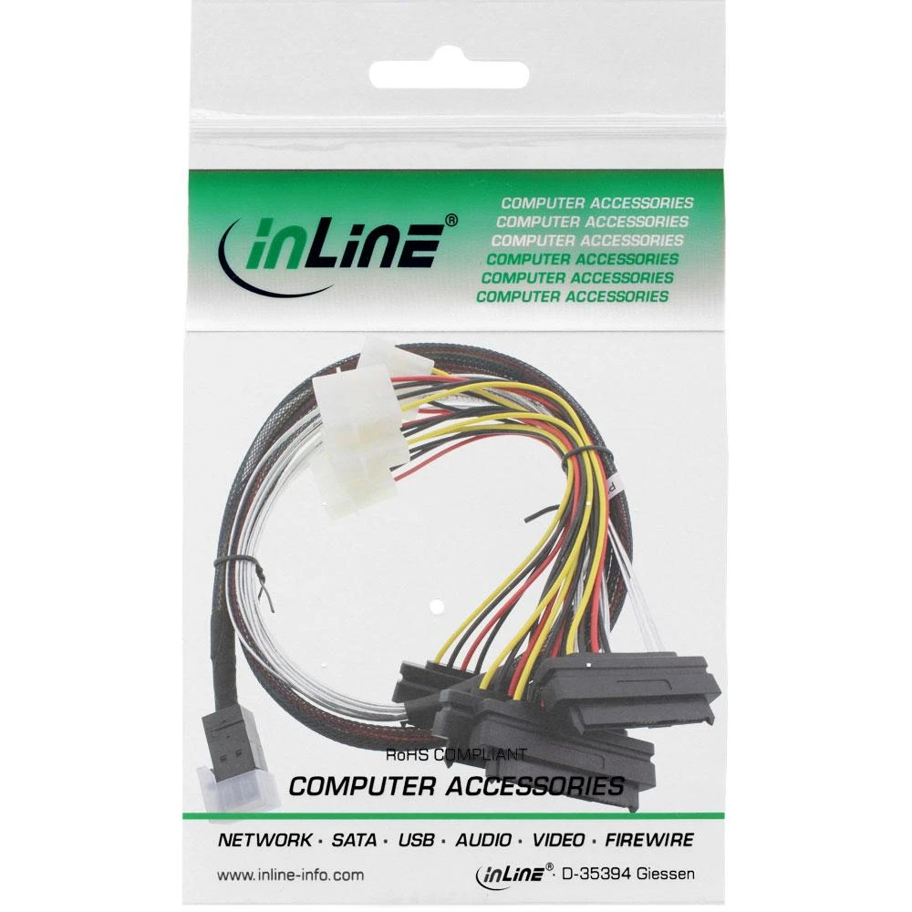 InLine SFF 8482 – SFF-8643, 0,5 m, daugiaspalvis (27632A)