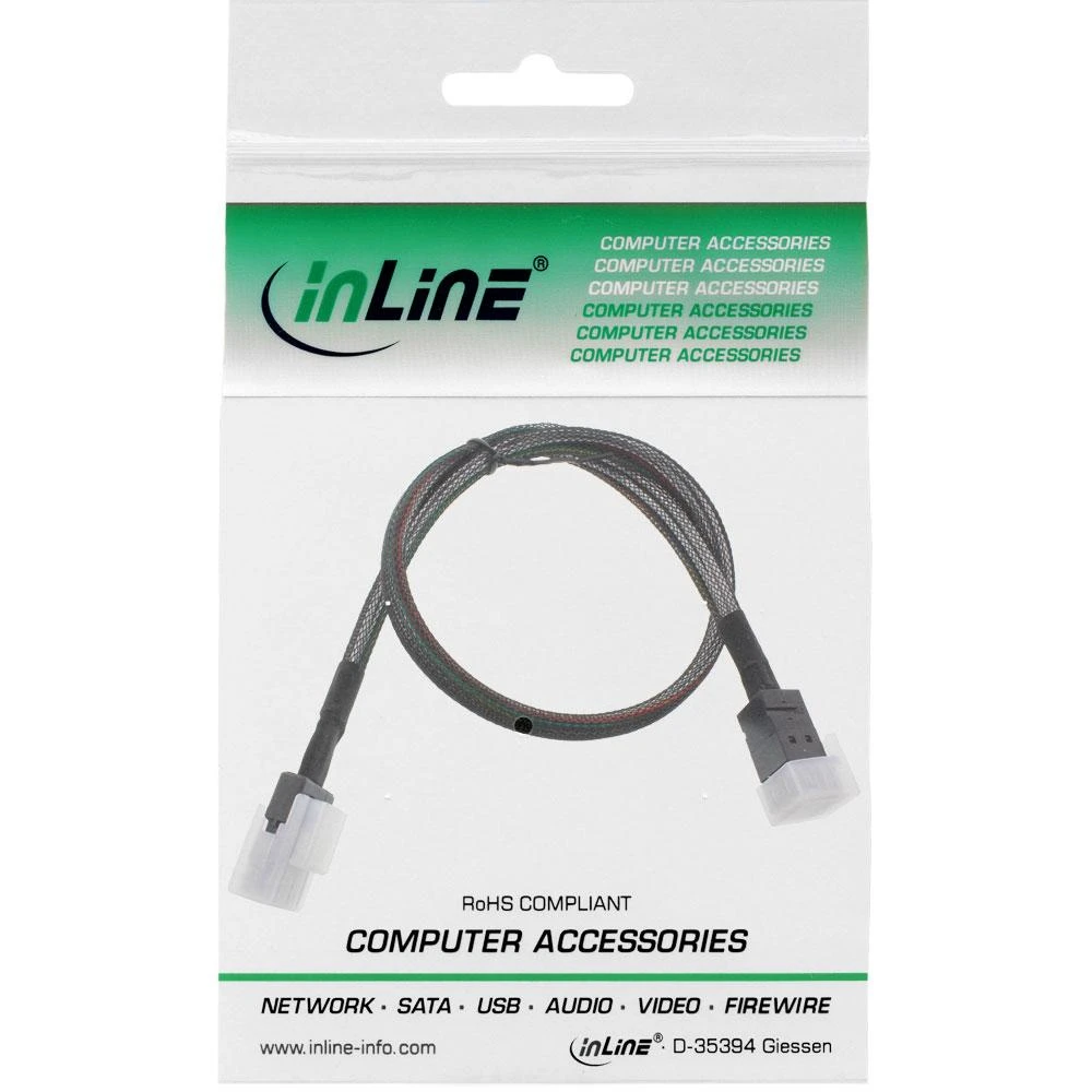 InLine SFF 8087 - SFF 8643, 0.5m, Pilka (27628A)
