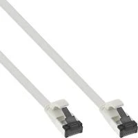 InLine ® Plokščias pleistras kabelis, U / FTP, Cat.8.1, TPE halogenas nemokamai, balta, 2m