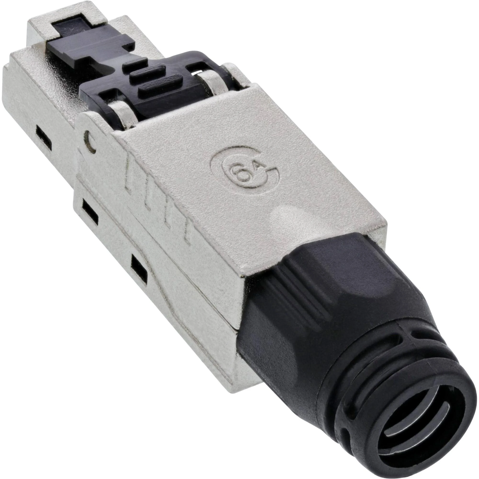 InLine® RJ45 kištukas Cat.6A 500MHz, montuojamas vietoje, ekranuotas, su užsukamu dangteliu