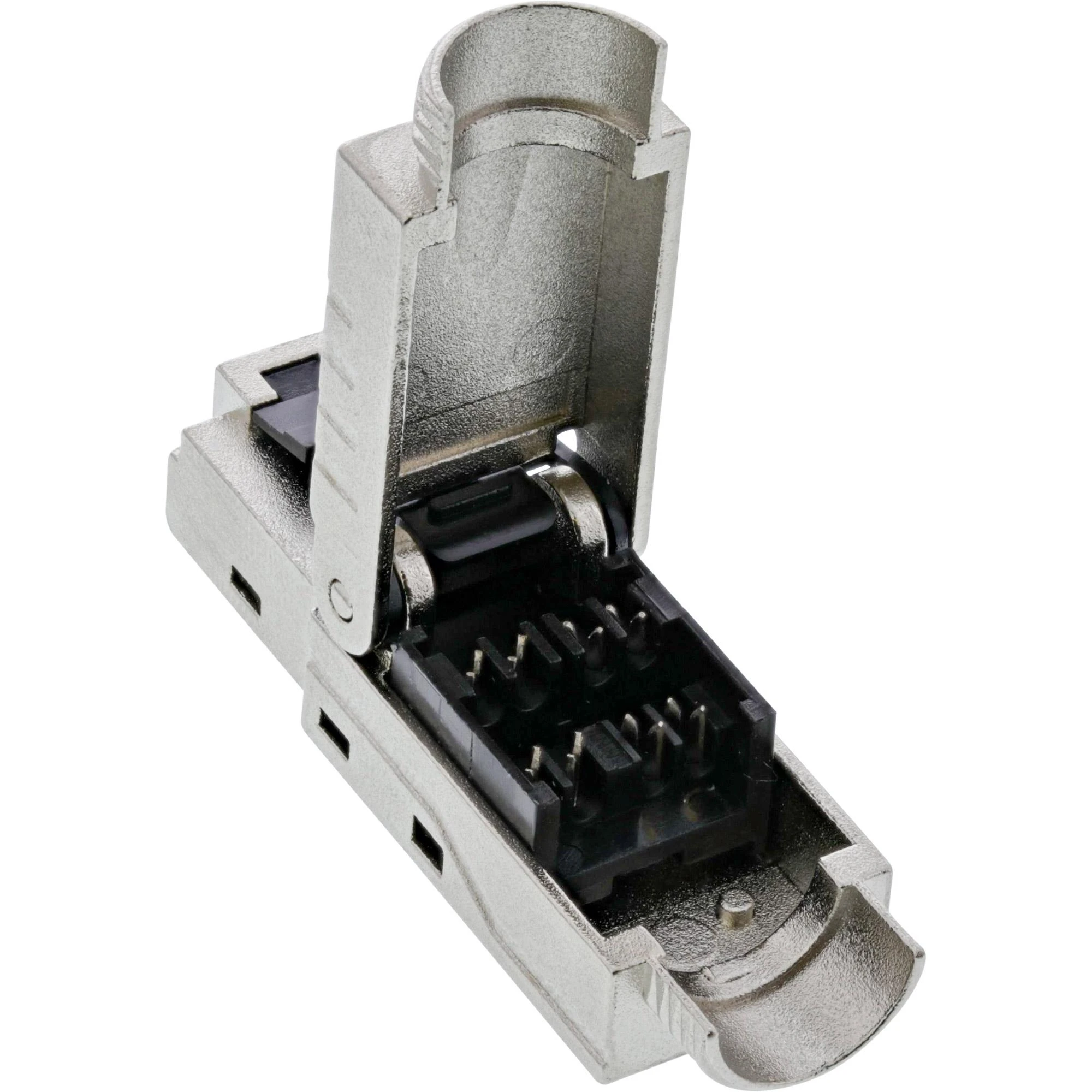 InLine ® RJ45 plug Cat.8.1 2000 MBM, lauko montuojamas, ekranuotas, su užsukamu dangteliu