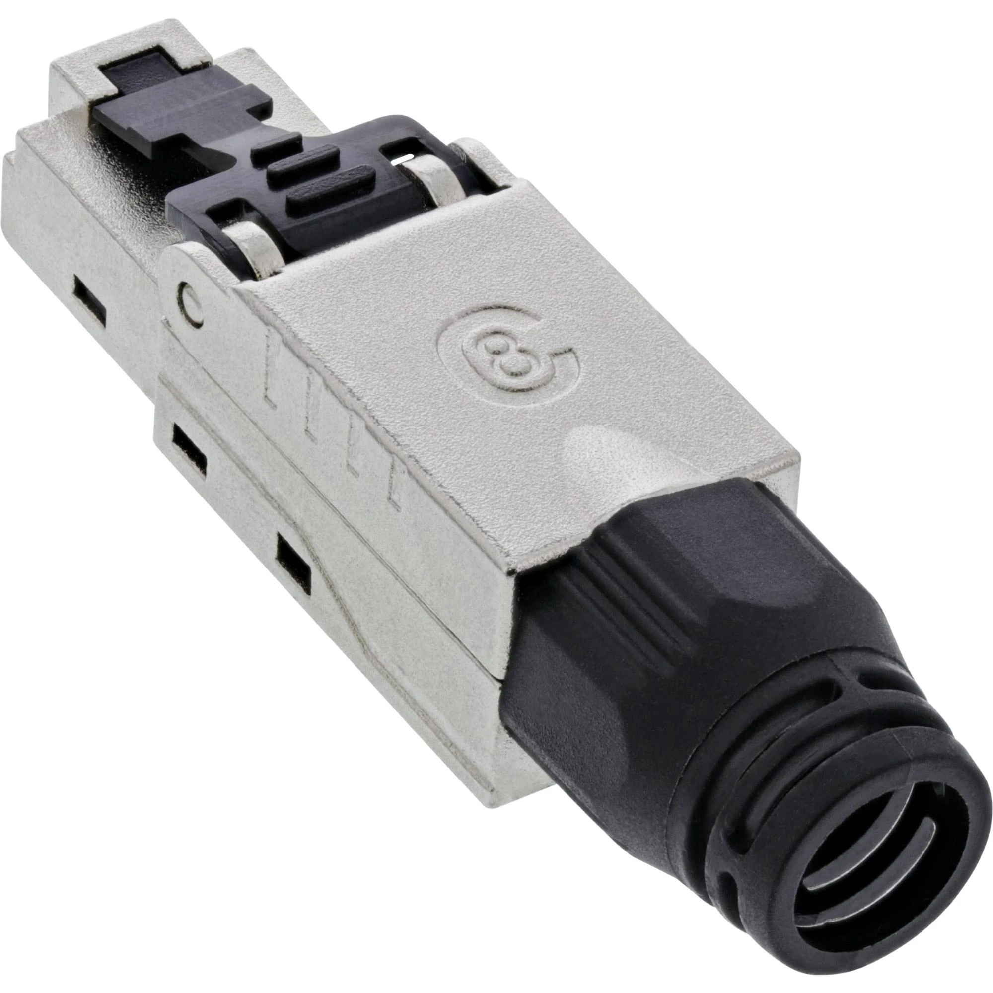 InLine ® RJ45 plug Cat.8.1 2000 MBM, lauko montuojamas, ekranuotas, su užsukamu dangteliu