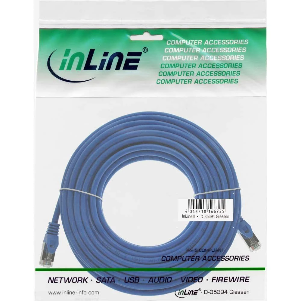 InLine Patchcord SF/UTP Cat.5e, mėlyna 30m (72530B)