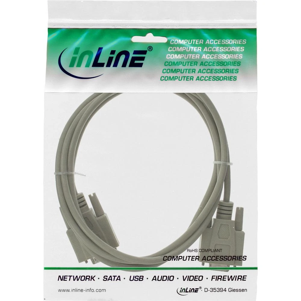 InLine DB-9 - DB-9, 5m, Pilka (12235)