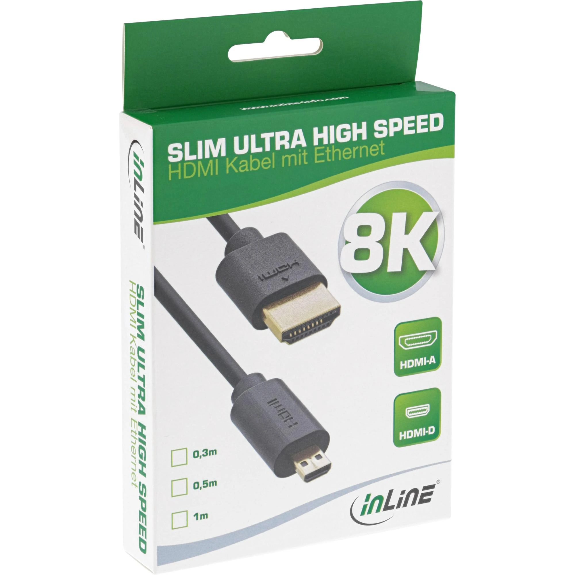 InLine HDMI kabelio 8K pakuotė