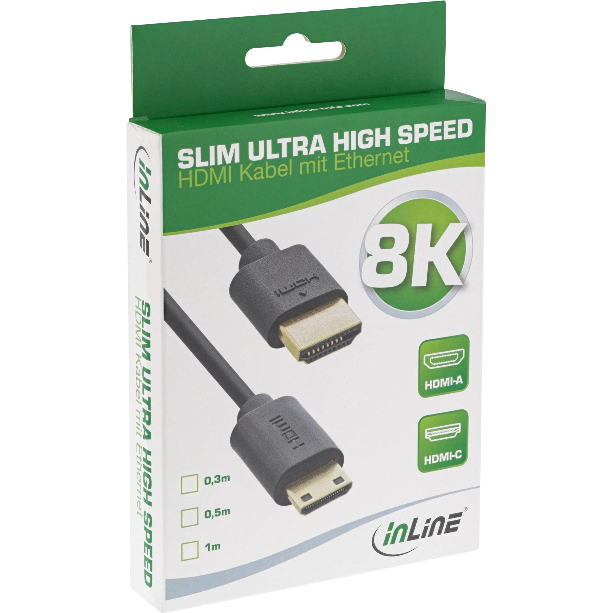 InLine HDMI AM/CM kabelio pakuotė