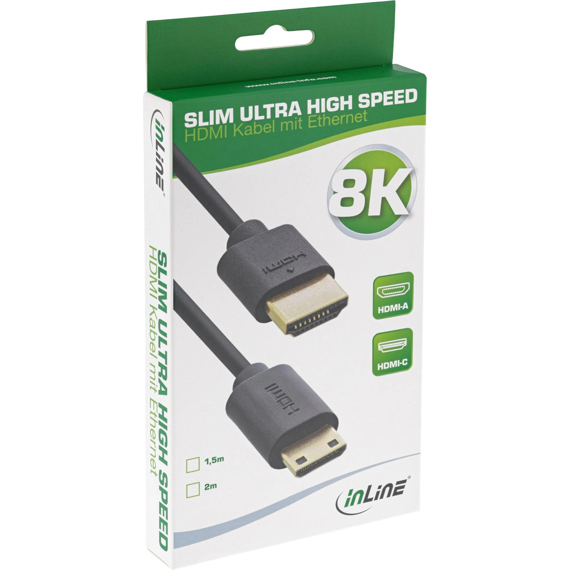 InLine 8K HDMI A-C kabelio pakuotė
