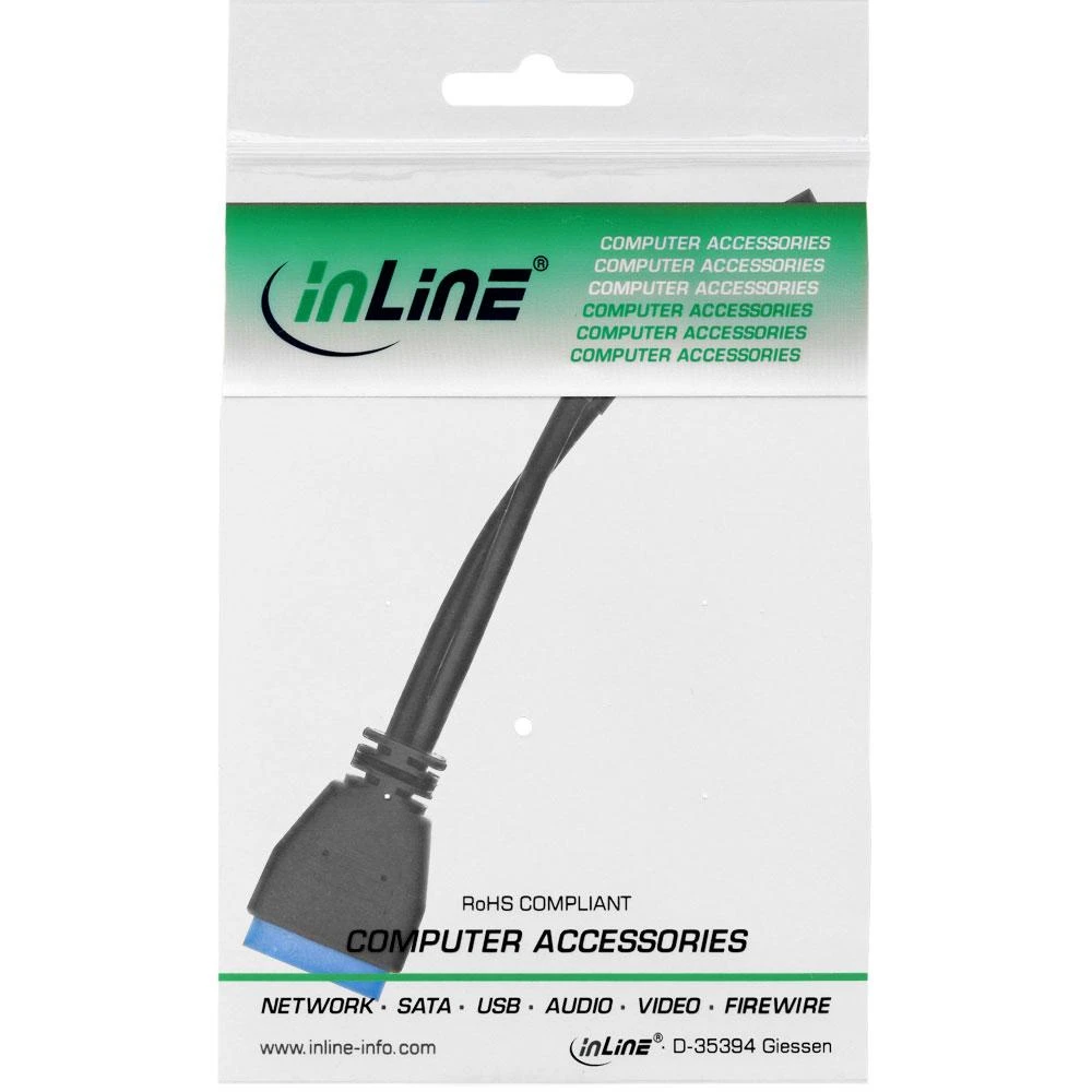 InLine USB 19 kontaktų adapterio laidas pakuotėje