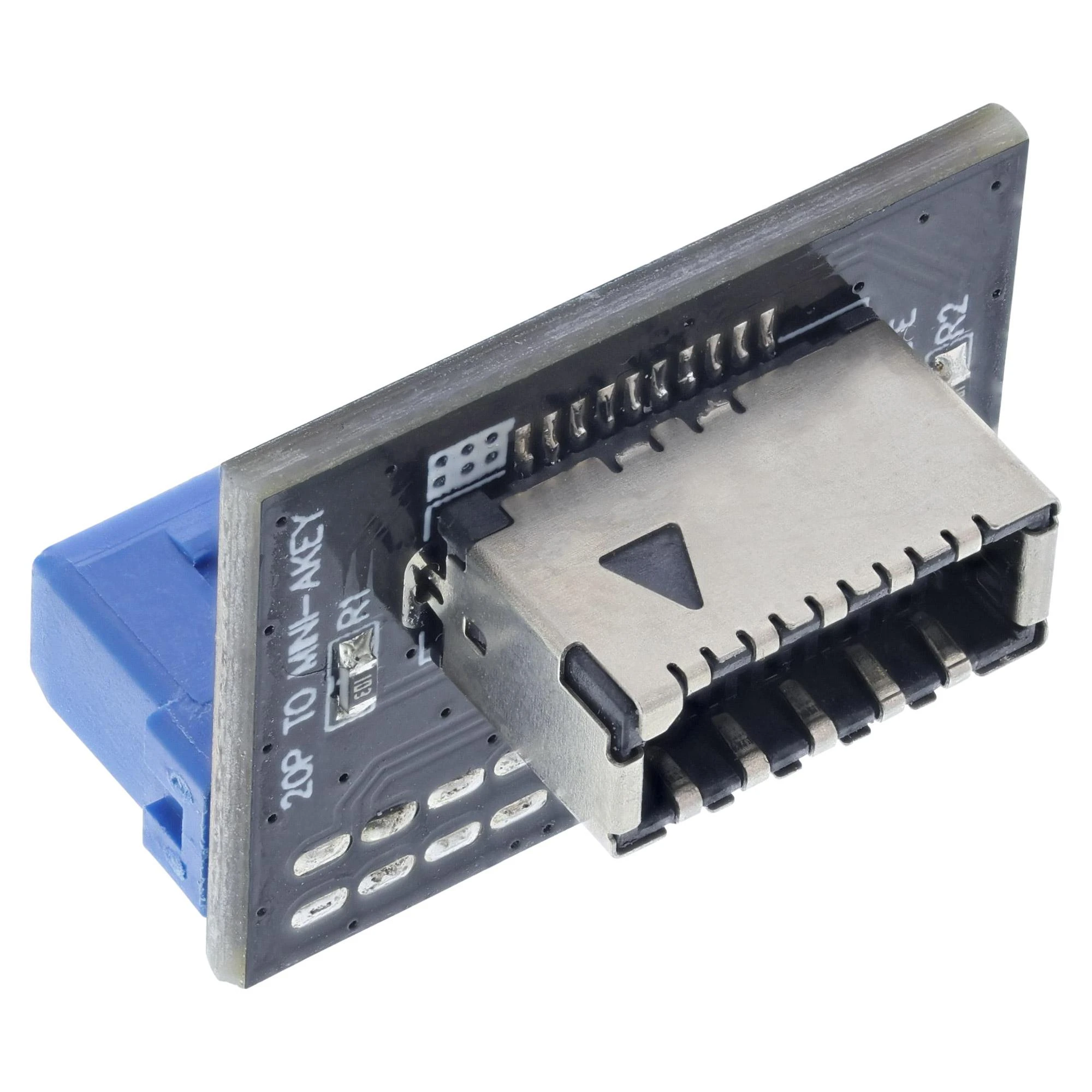 USB 3.0 į 3.1 vidinis adapteris, jungčių detalės