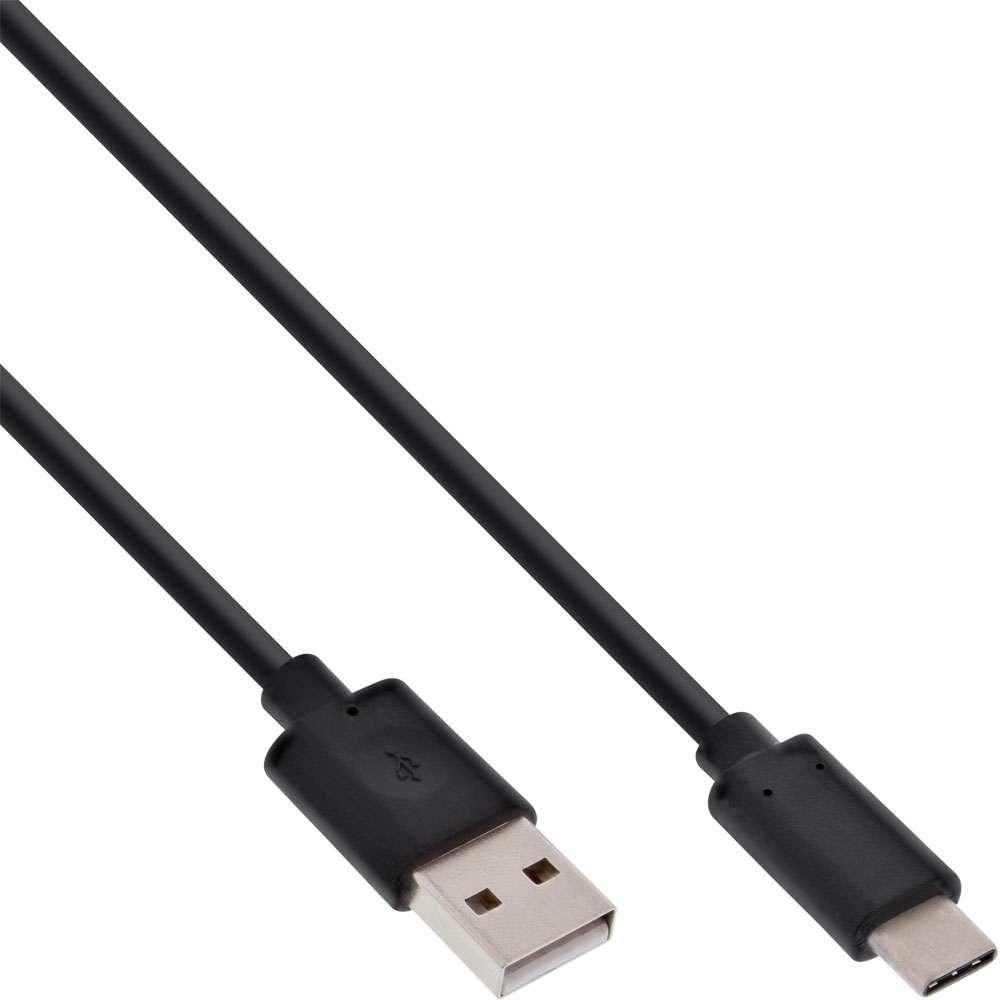 Kabelis USB InLine USB-A - USB-C 1 m Juodas (35731)