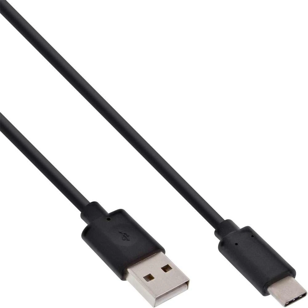 Kabelis USB InLine USB-A - USB-C 2 m Juodas (35732)