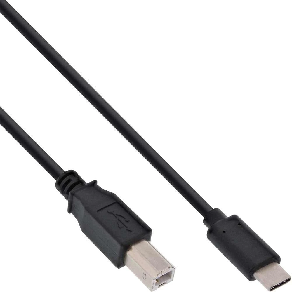 USB kabelis InLine USB-C - USB-B 3 m Juodas (35763)