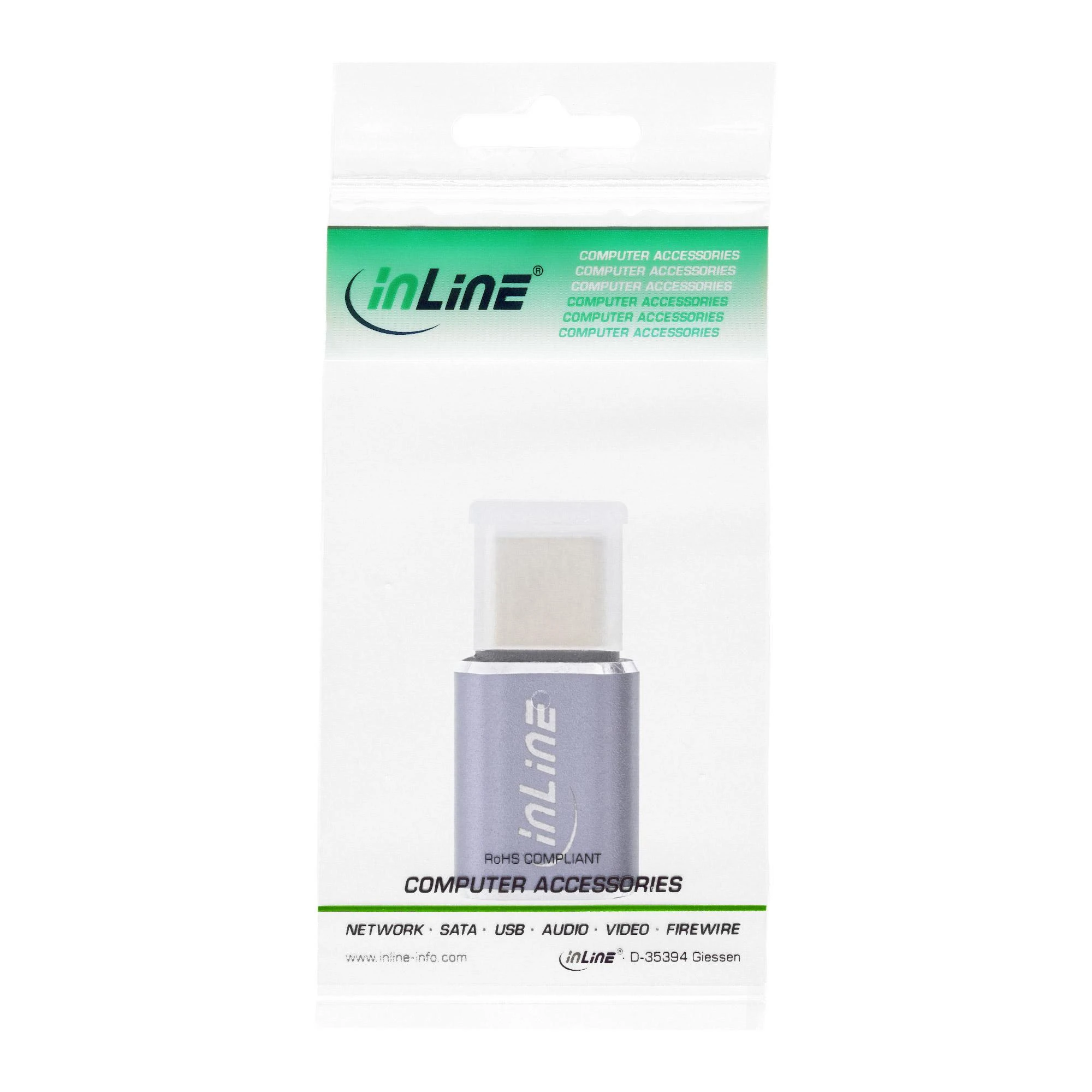 Adapteris USB InLine USB-C - USB-C Juoda (35900A)