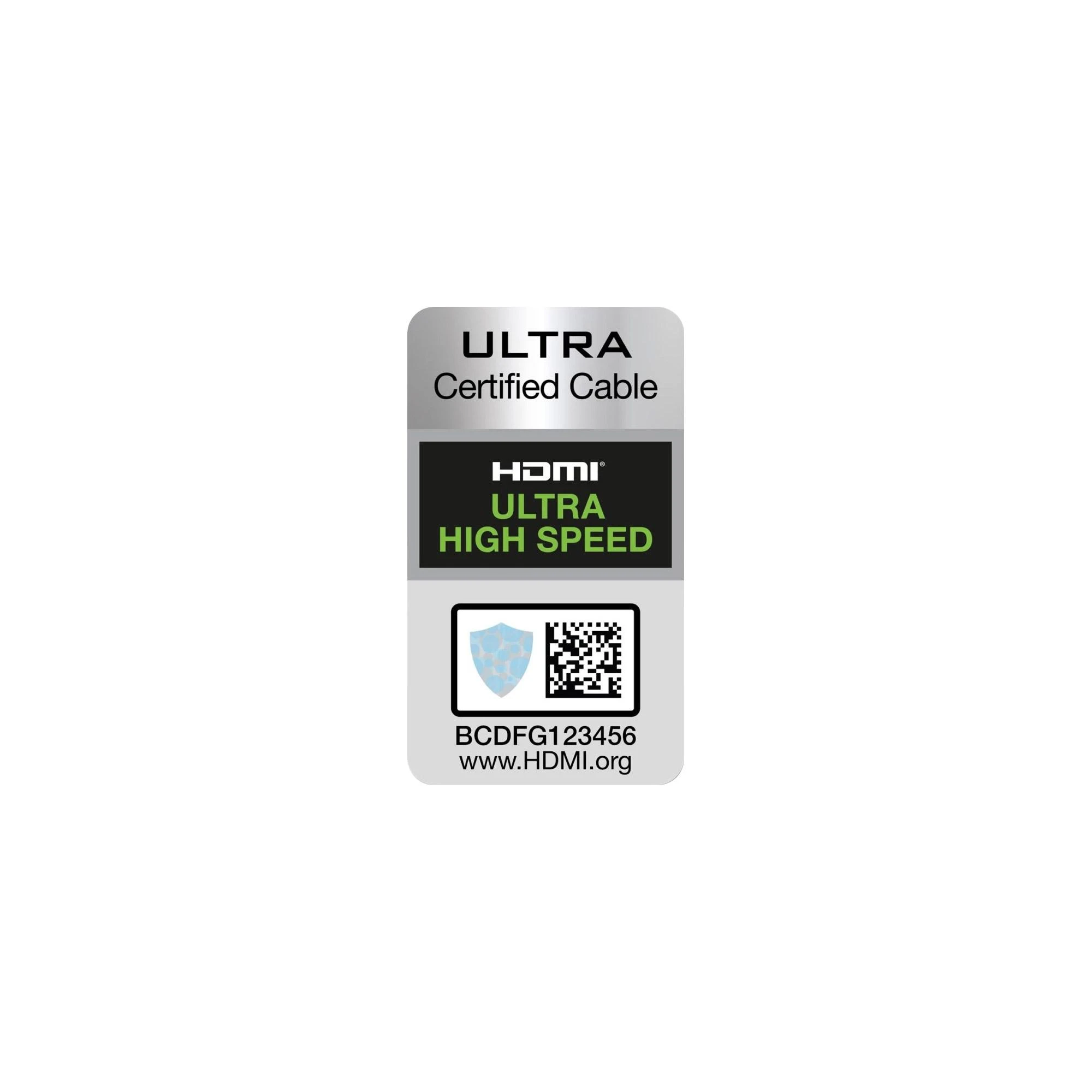 HDMI Ultra High Speed oficialus sertifikavimo lipdukas