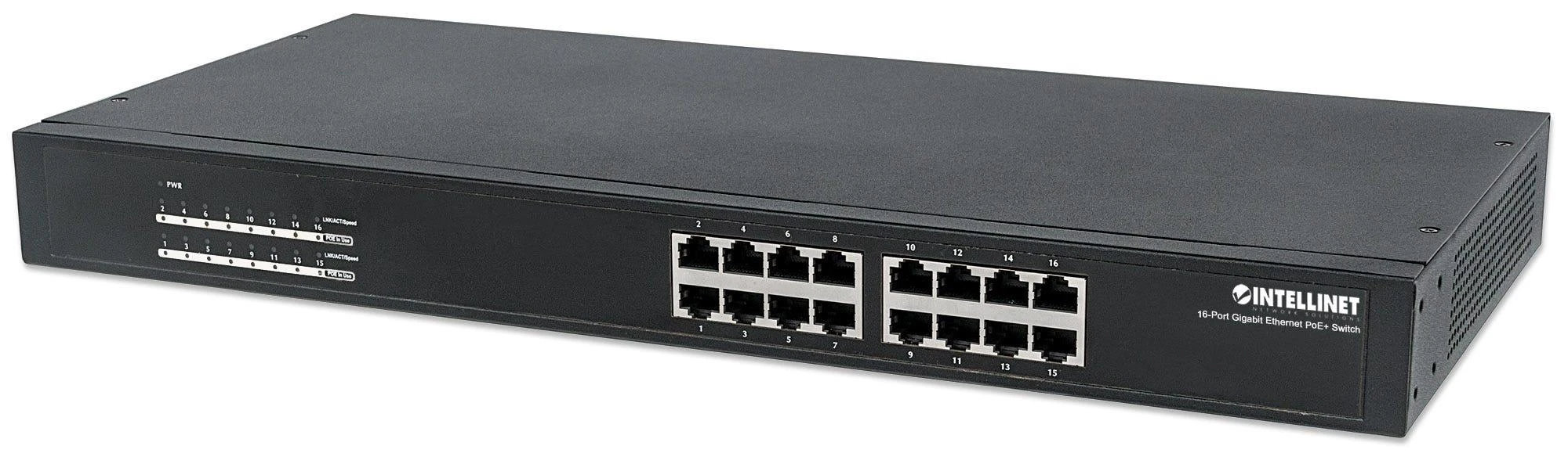 Šakotuvas Intellinet 560993 Switch 16p Gigabit PoE