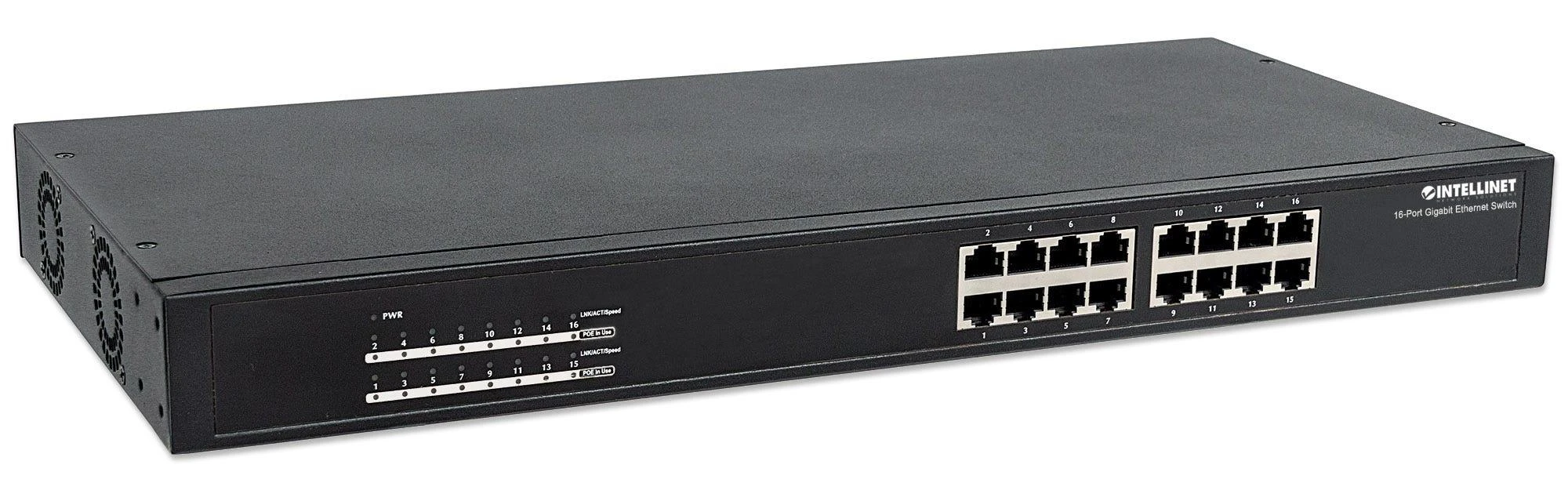 Šakotuvas Intellinet 560993 Switch 16p Gigabit PoE