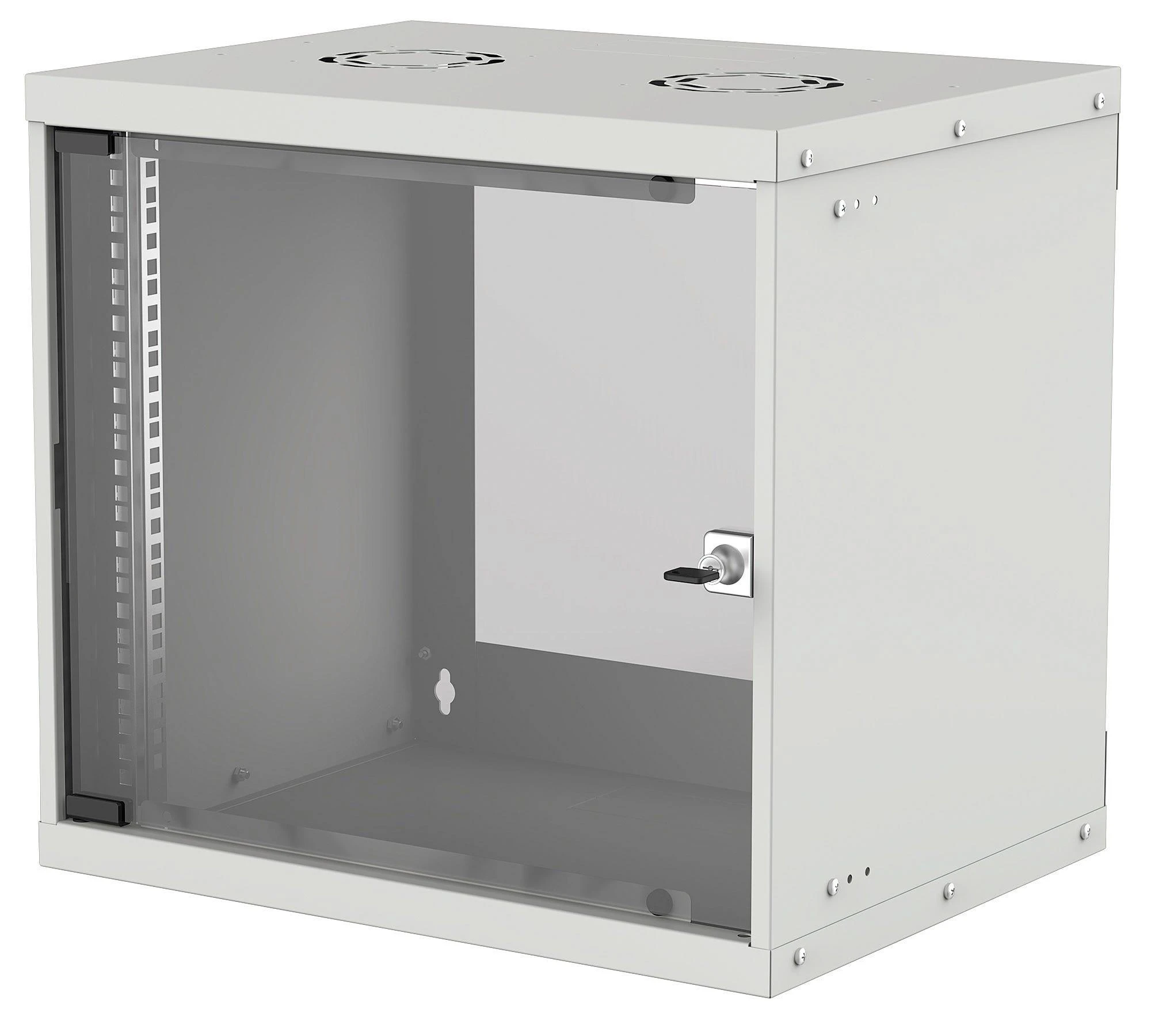 Intracom INTELLINET 19 colių sieninė spintelė 9U Flatpack 487 x 540 x 560 Flatpack pilkas IP20 įvertinimo korpusas