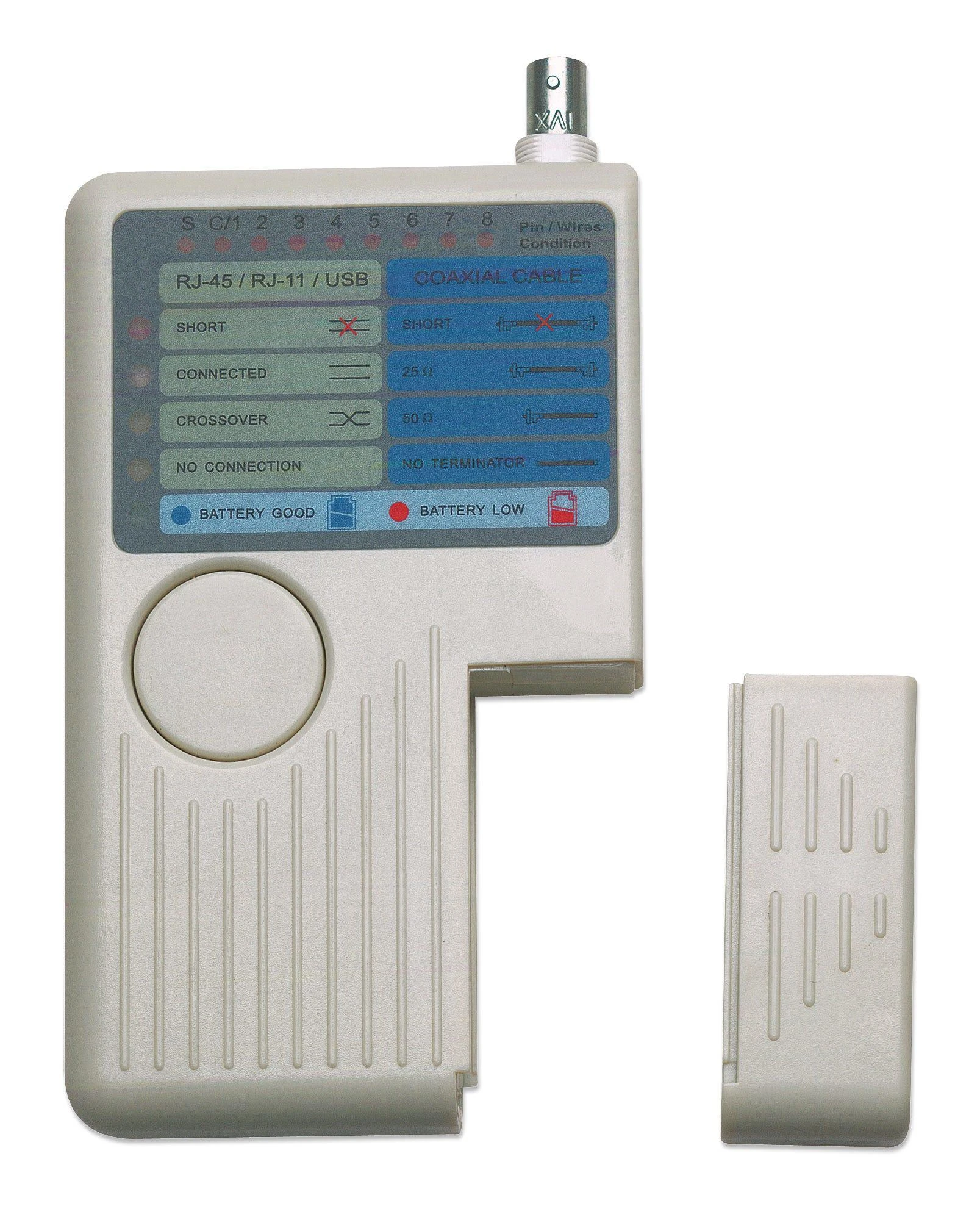 Intellinet 351911 kabelio testeris RJ45, RJ11, USB, BNC_