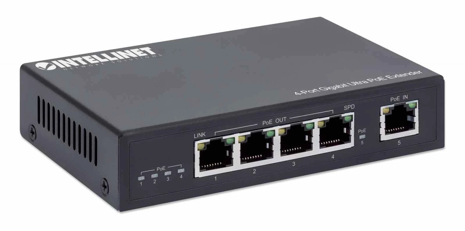 Šakotuvas Intellinet 561617 Ultra PoE Extender 4 prievadų Gigabit 802.3at/af_