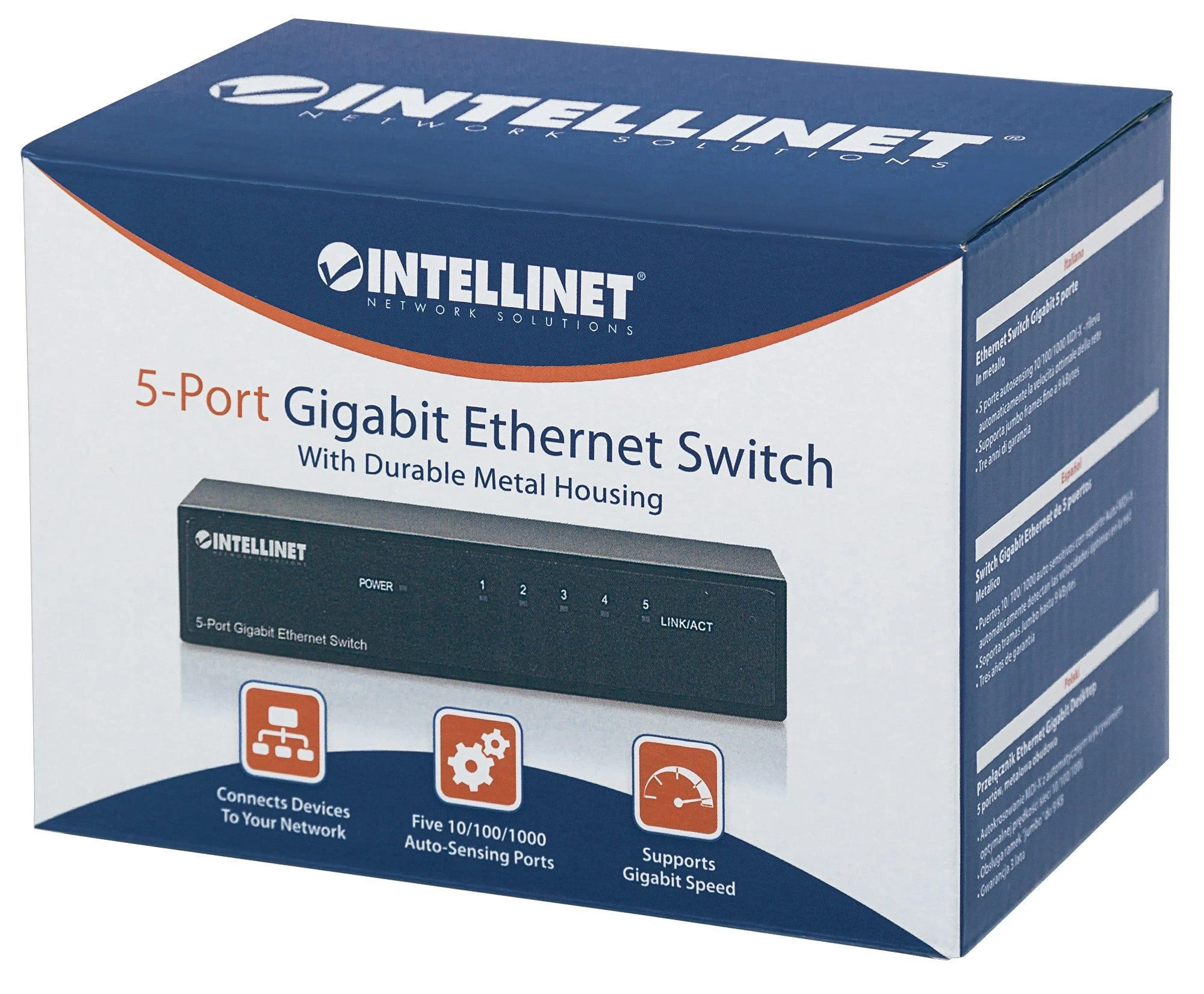 Šakotuvas Intellinet 530378 Switch 5p Gigabit