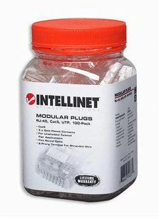 Intellinet kištukas RJ45 Cat5e stiklainis 100vnt