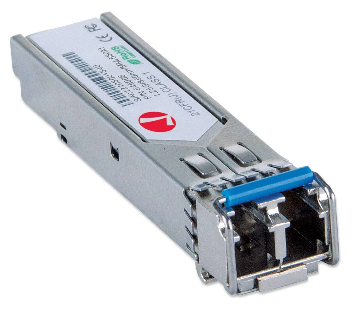 Šakotuvas Intracom INTELLINET Gigabit Ethernet Mini-GBIC SFP 1000Base-SX LC Multi-Mode Port 550 m Duomenų perdavimo sparta 1000 Mbps Bangos ilgis 850 nm