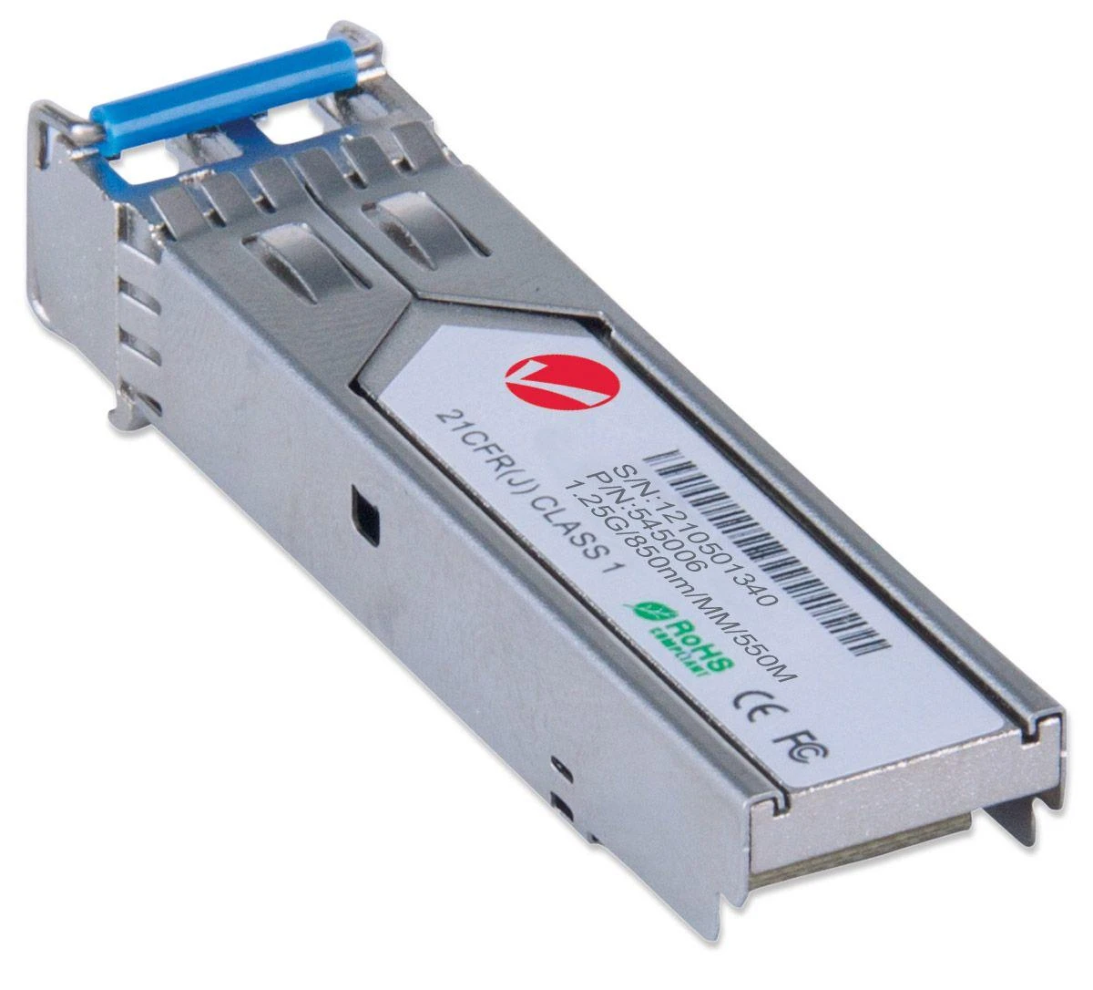 Šakotuvas Intracom INTELLINET Gigabit Ethernet Mini-GBIC SFP 1000Base-SX LC Multi-Mode Port 550 m Duomenų perdavimo sparta 1000 Mbps Bangos ilgis 850 nm