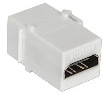 HDMI female-female adapteris, baltas