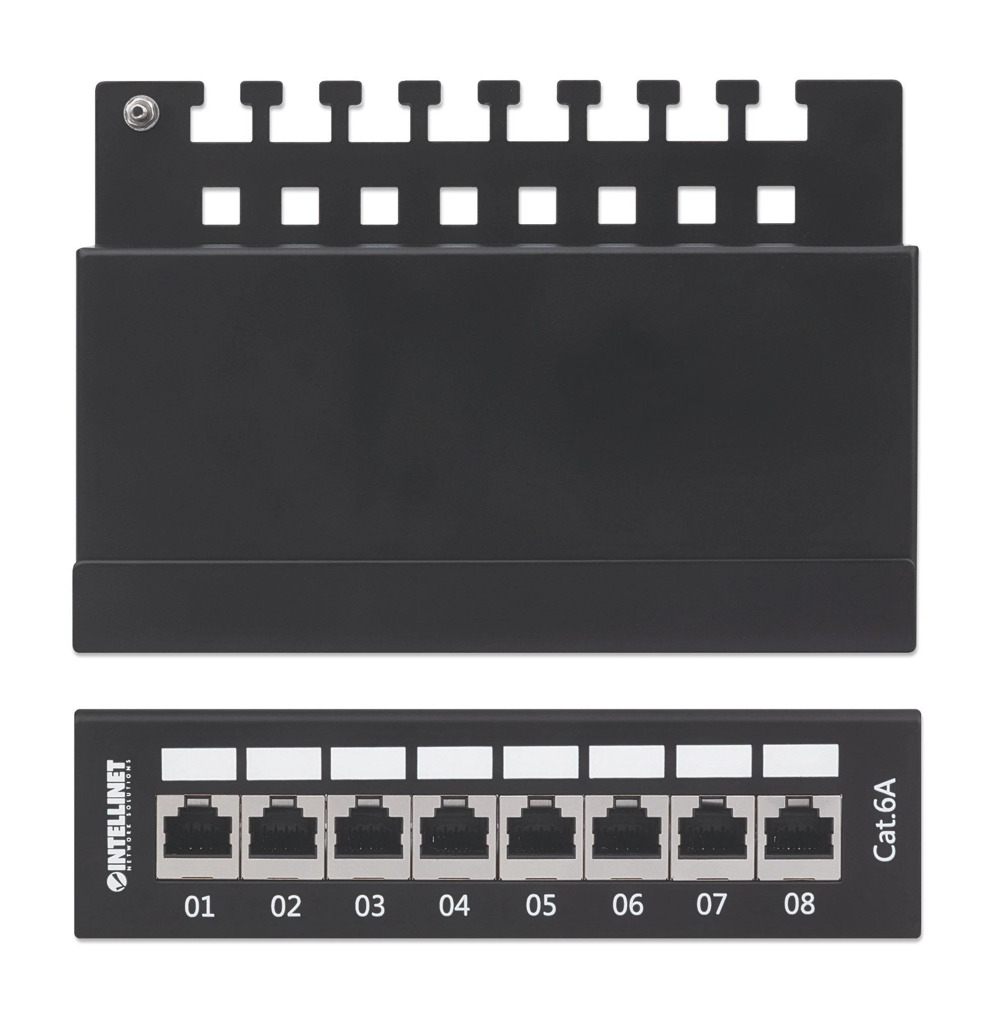 „Intellinet Network Solutions“ INTELLINET 8 prievadų „Cat6a“ FTP darbalaukio juodas
