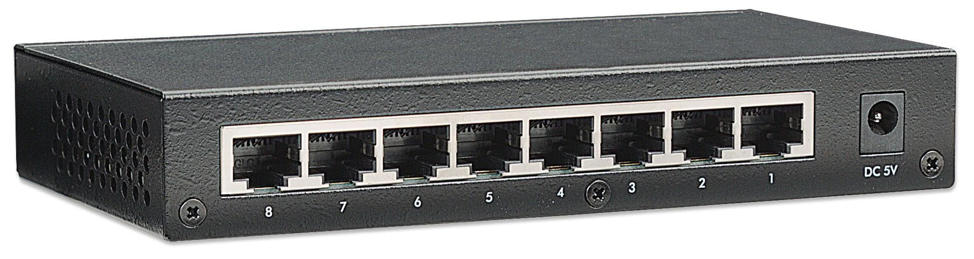 Šakotuvas „Intellinet 523318“ komutatorius 8x RJ45 10/100Mbps, metalinis, su jungtimi