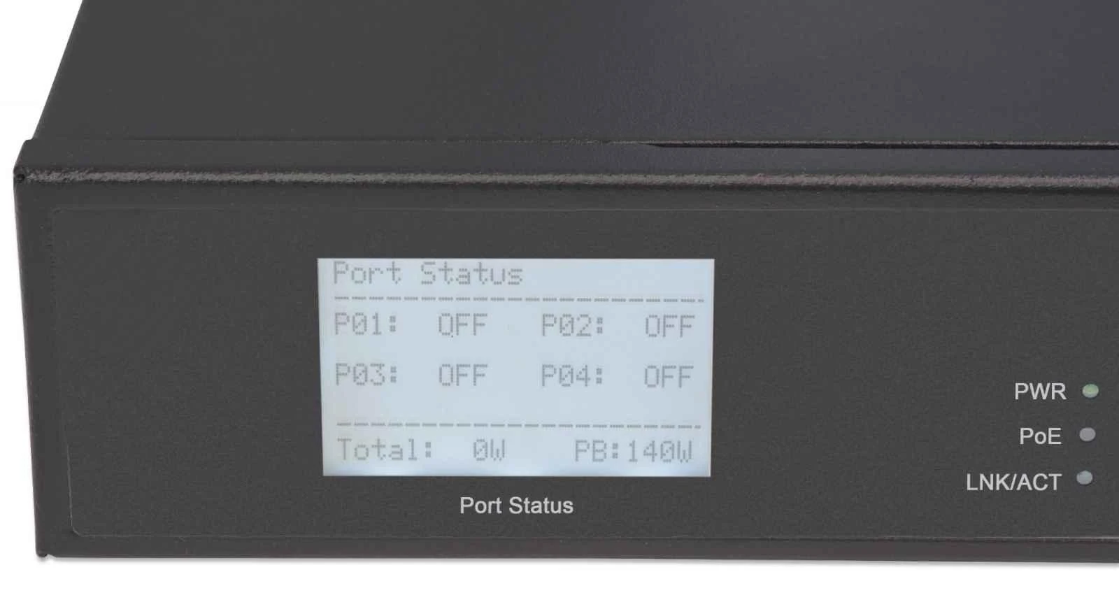 Šakotuvas Intellinet 561310 GIGABIT komutatorius, 8x RJ45, įskaitant 4x „Ultra PoE“, LCD ekranas