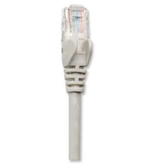 Intracom INTELLINET tinklo kabelis Cat5e U/UTP 0.5m 1.5ft. Pilki RJ-45 Vyriški / RJ-45 Vyriški Paauksuoti kontaktai.