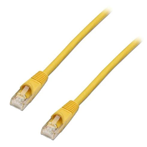 Intracom INTELLINET tinklo kabelis Cat5e U/UTP 2,0m 7ft. Geltona RJ-45 Vyriški / RJ-45 Vyriški Paauksuoti kontaktai Polibag