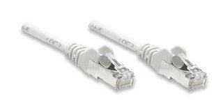 Intracom INTELLINET tinklo kabelis Cat6 U/UTP 5.0m Baltas 14ft. RJ-45 Vyriški / RJ-45 Vyriški Paauksuoti kontaktai Polimaišas