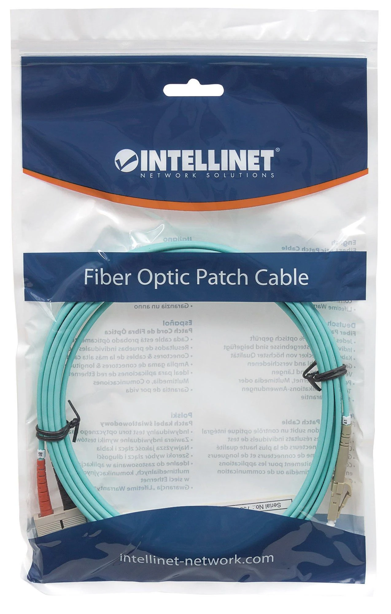 Intracom INTELLINET Fiber Optic Komutacinis kabelis LC/SC OM3 5m aqua 50/125um Duplex Multimode