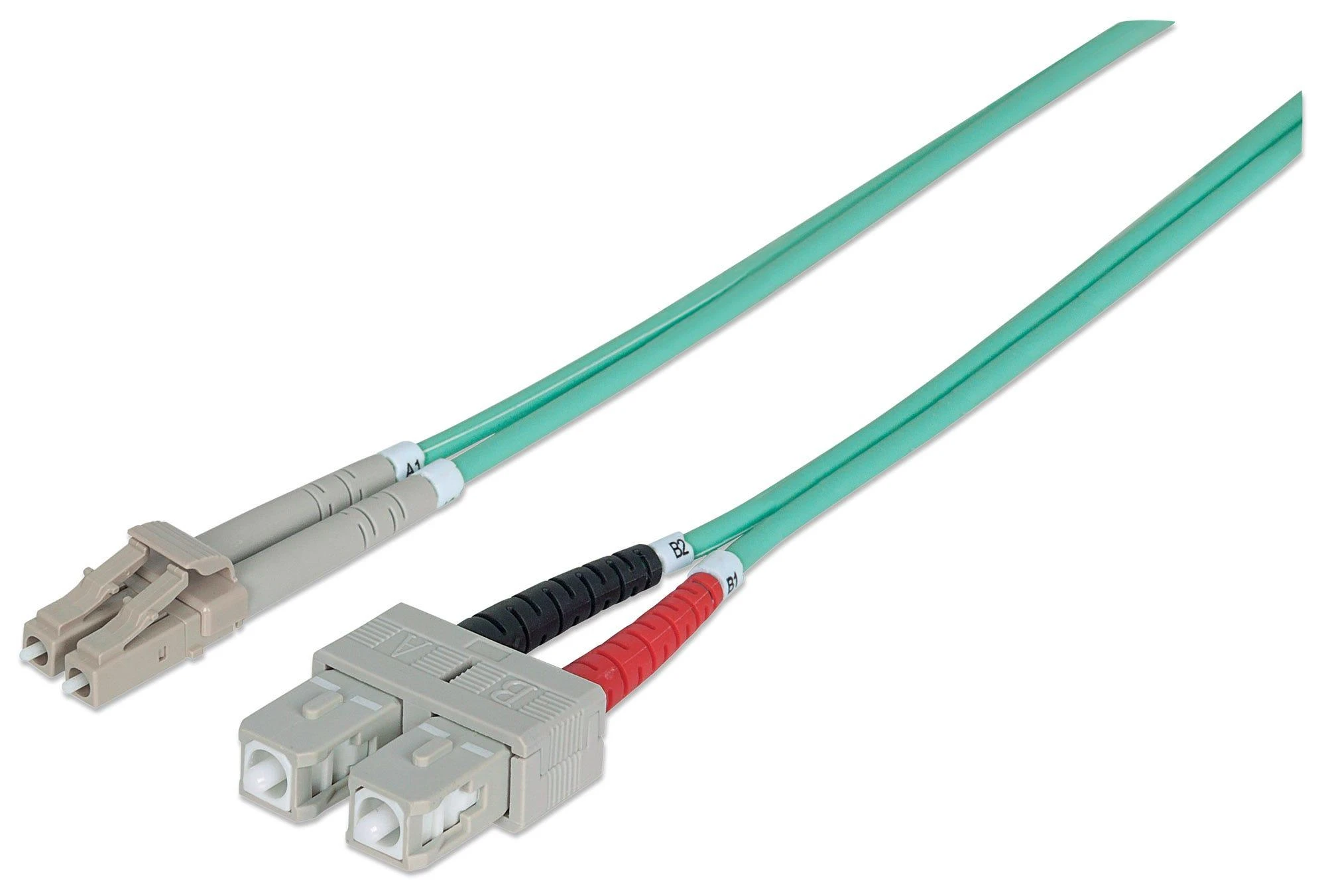 Intracom INTELLINET Fiber Optic Komutacinis kabelis LC/SC OM3 5m aqua 50/125um Duplex Multimode