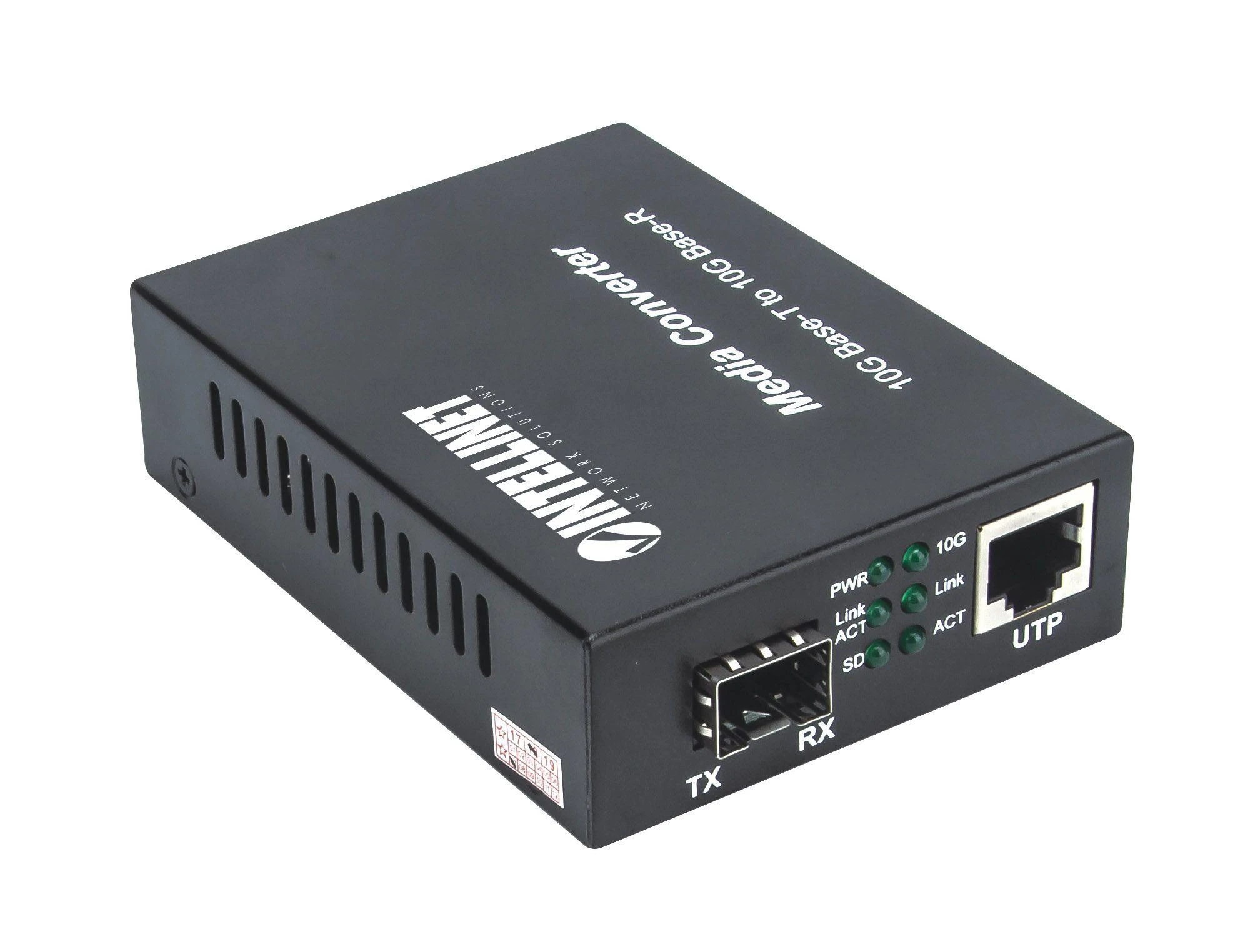 Intellinet 508193 tinklo medijos keitiklis 10000 Mbit/ai Juoda