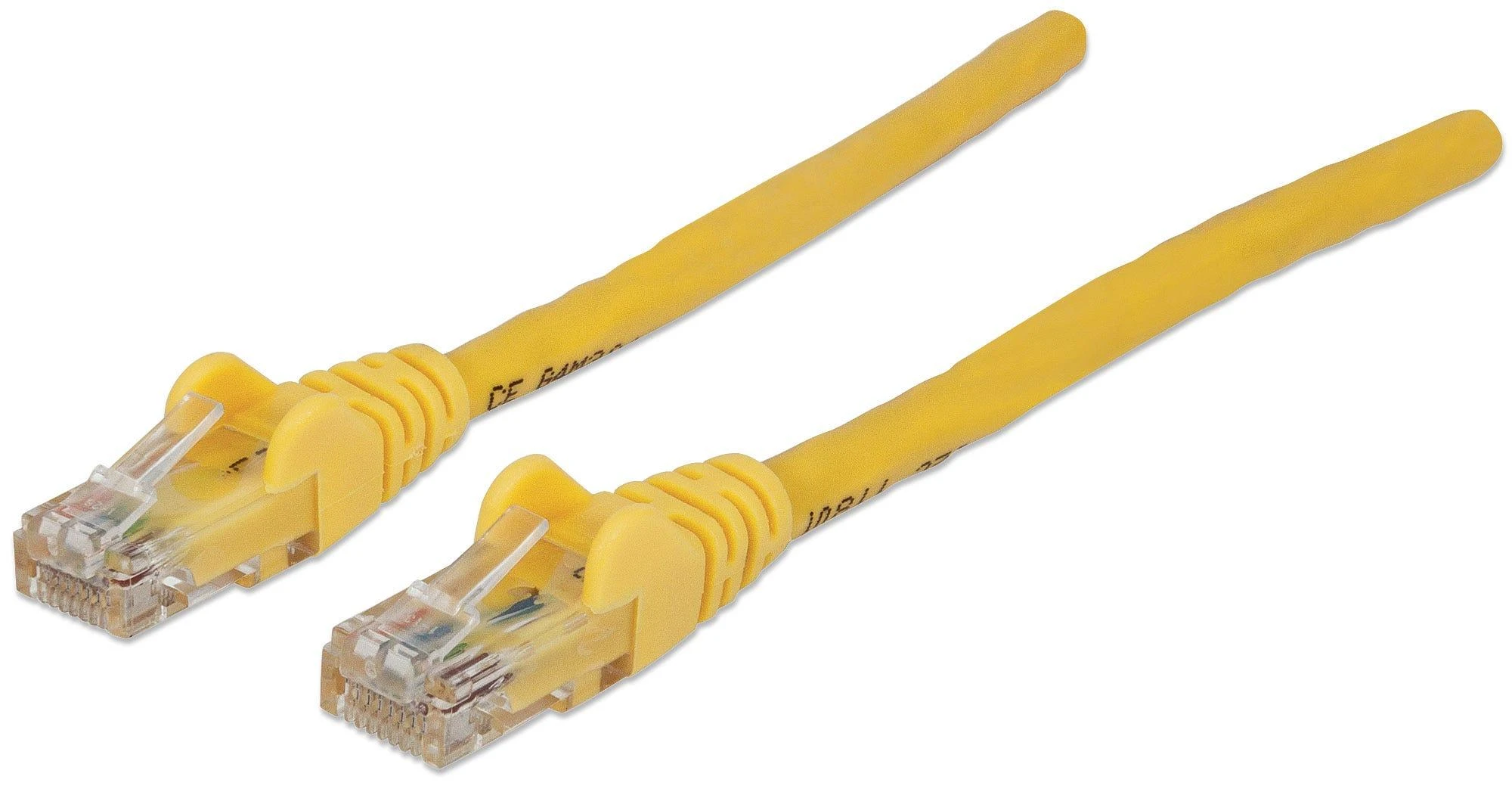Intracom INTELLINET tinklo kabelis Cat6 U/UTP 0.5m 1.5ft. Geltona RJ-45 Male / RJ-45 Male Paauksuoti kontaktai Polibag